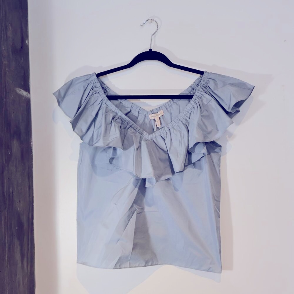 Rebecca Taylor Blue Blouse Size 4 NWT
